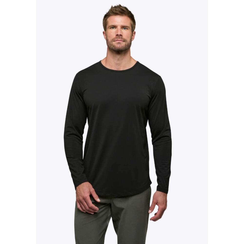 CUTS AO Long Sleeve Curve Hem Tee Black 2XL